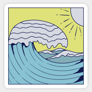 Blue Waves Sticker